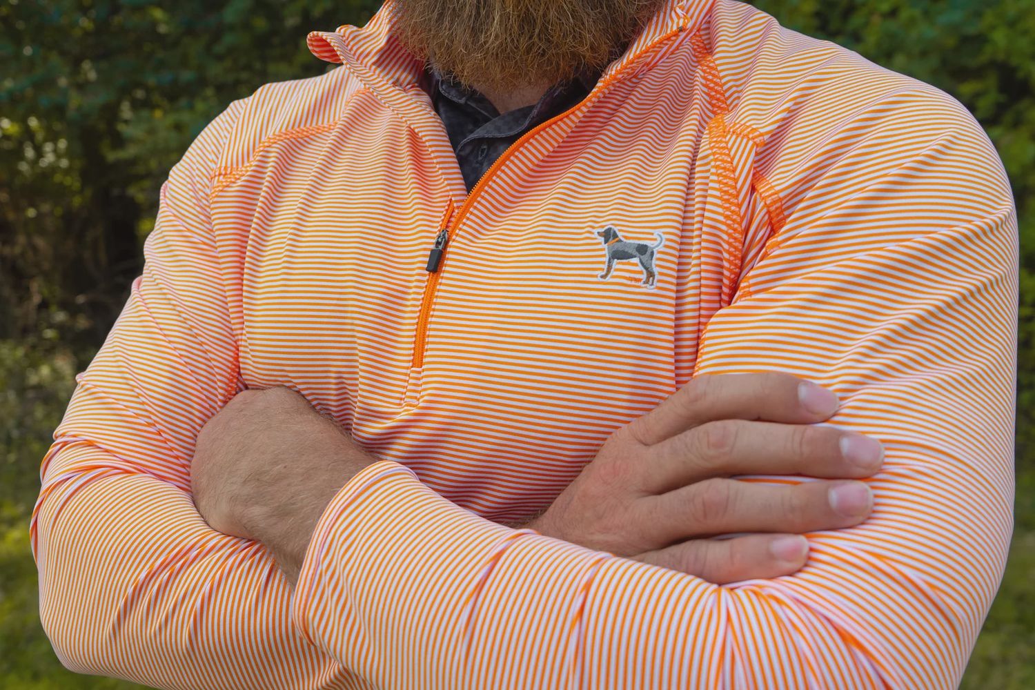 Bluetick Heather Stripe Pullover