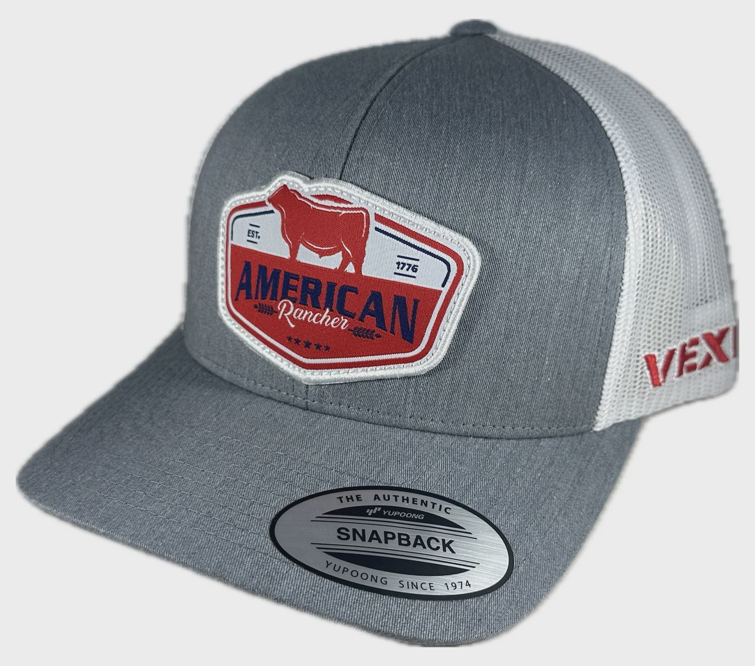 American Rancher - EST 1776 - Heather Grey/White Mesh
