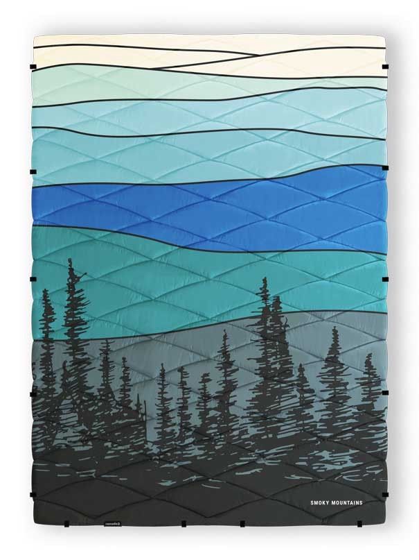 Puffer Blanket, Color: Smoky Mountain