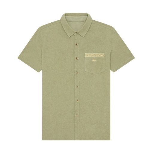 TERLINGUA TERRY CLOTH SHIRT, Colour: AGAVE GREEN, Size: M