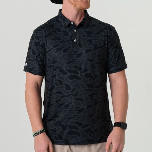 PERFORMANCE POLO, Colour: BLACK CAMO, Size: Small