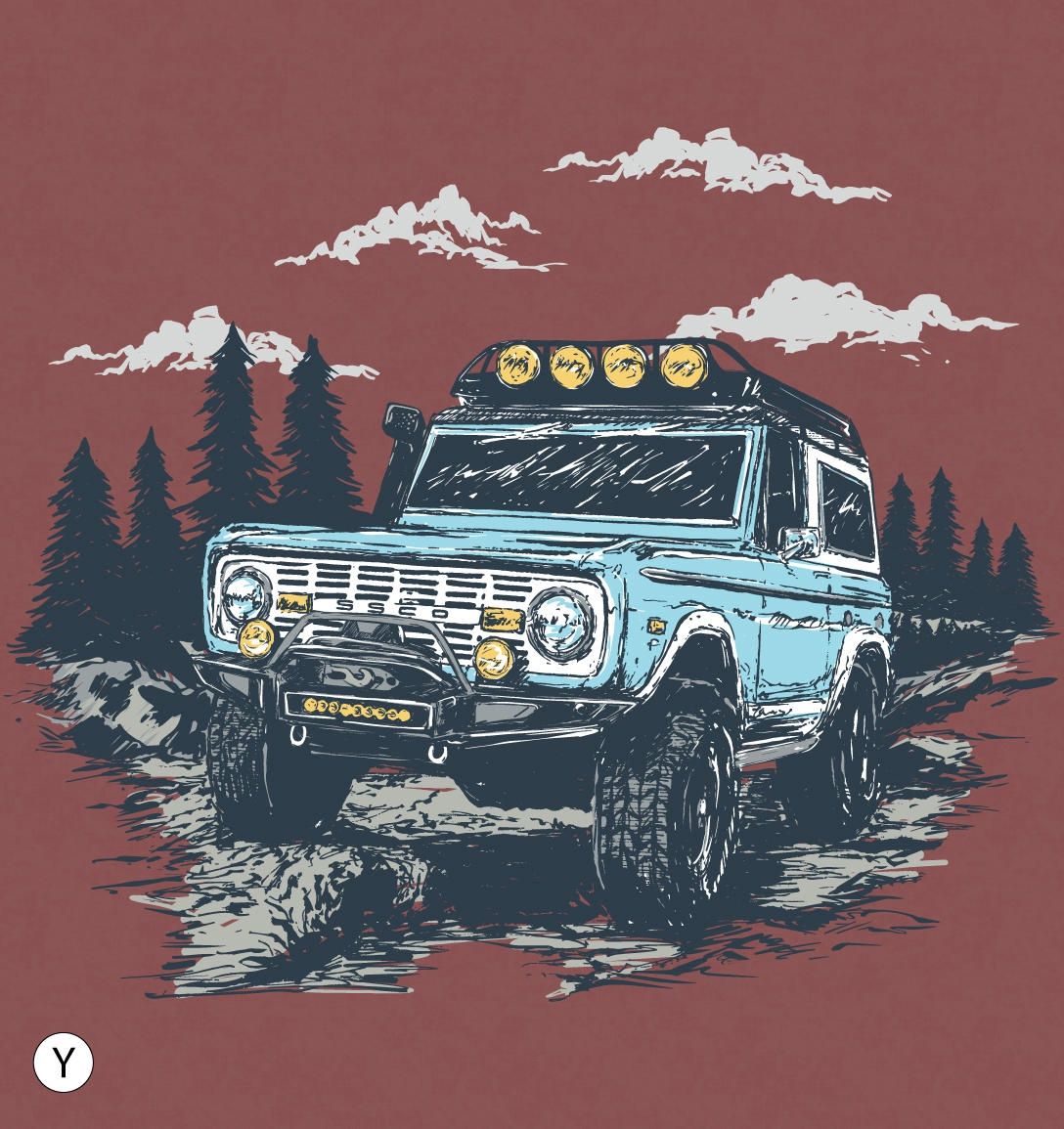 Vintage Voyager Tee LS, Color: Red River, Size: SM