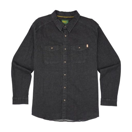 DELRAY DENIM SHIRT, Colour: BLACK, Size: S