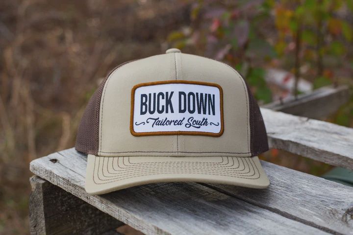 Buck Down Patch Hat, Color: Khaki/Brown