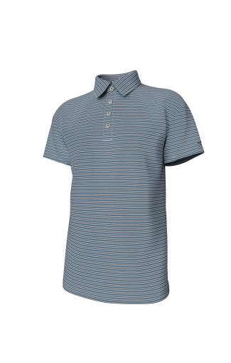 CHARLES 4 BUTTON PERFORMANCE POLO, Color: Mountain Spring Stripe, Size: MEDIUM