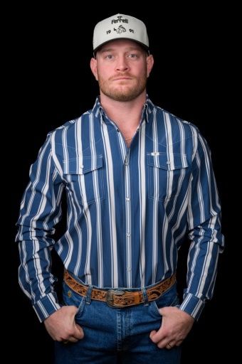 THE ATLAS IN BLUE - LONG SLEEVE SNAP SHIRT, Size: Small