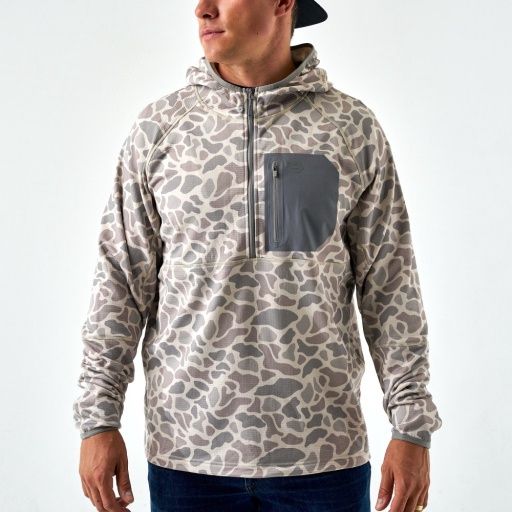 BLAZE TECH QUARTER ZIP, Colour: CLASSIC DEER CAMO, Size: Small