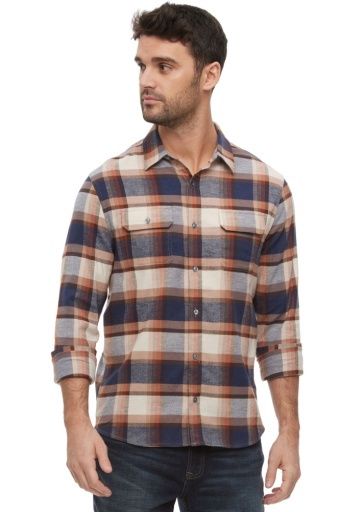 PETERS LS FLANNEL SHIRT, Size: S