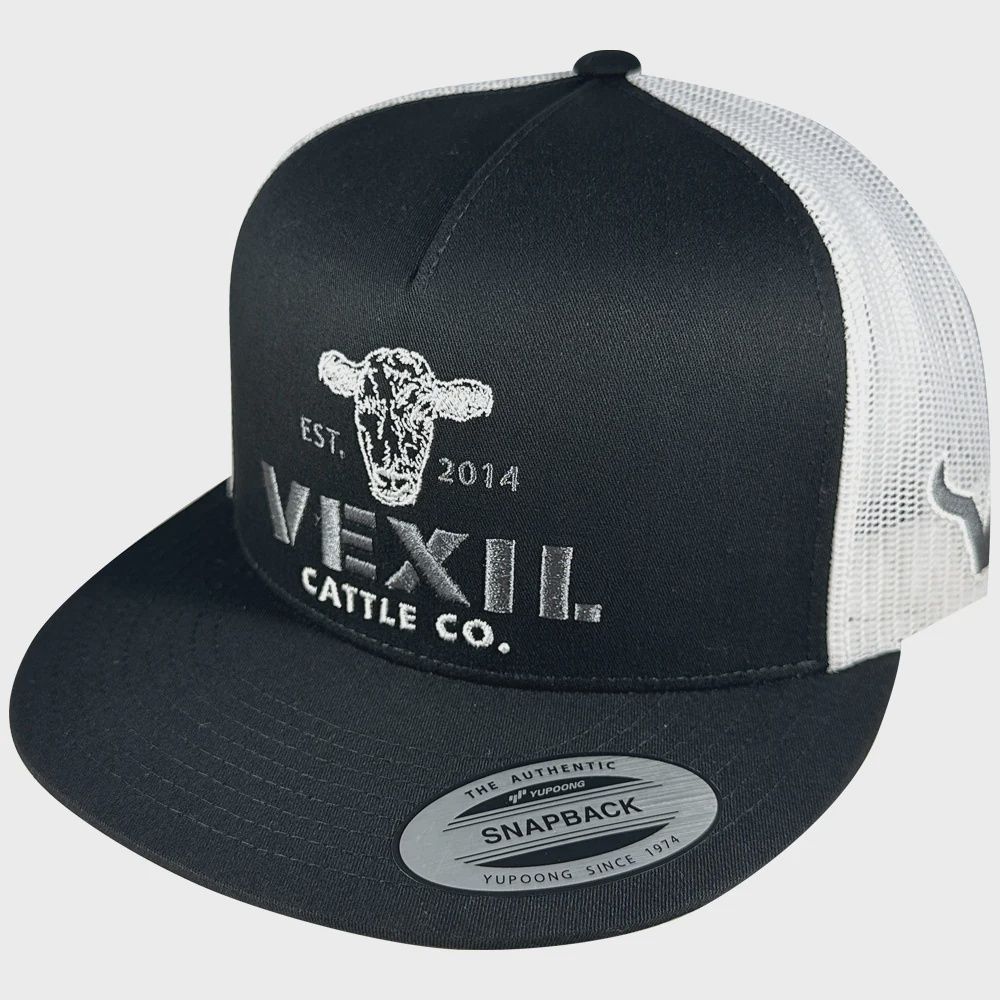 Vexil Cattle Co. - Est. 2014 - Black/White Mesh