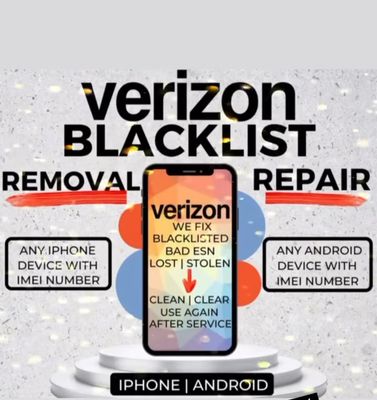 Verizon Unbarring &amp; Cleaning Service (No support Unpaid Not Unlocking Service) 100%