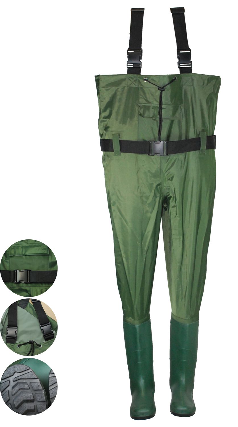 Waadpak Nylo/PVC maat 41/41 donkergroen inclusief reparatieset