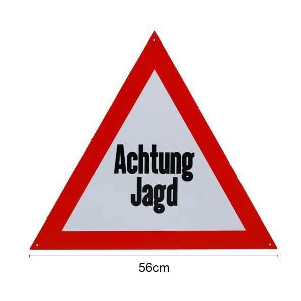 Signaalbord aluminium „Achtung Jagd“ 56 cm - 2mm dik - ProLoo