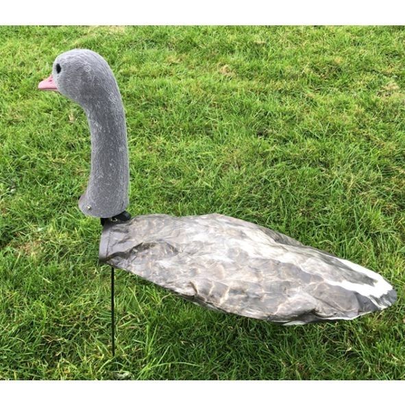 Windecoy Grauwe gans met kop 10stuks - 6 kop foeragerend/4 kop hoog