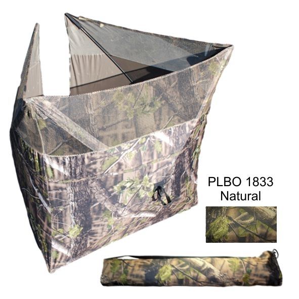 Camouflagevouwscherm 140x140cm in draagzak natural groen