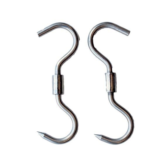 Vleeshaak 360gr draaibaar RVS D10mmx280mm 2stuks