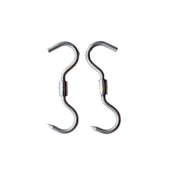 Vleeshaak 360gr draaibaar RVS D8mmx150mm 2stuks