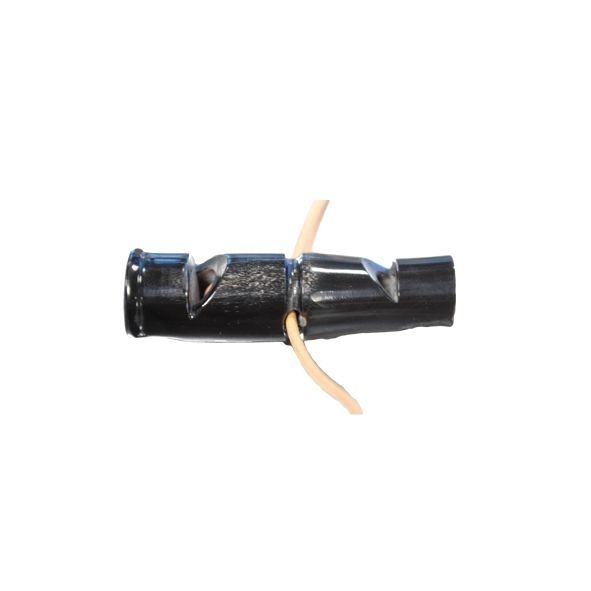 Hondenfluit deluxe dubbelfluit rol/zit van buffelhoorn incl. leren koord