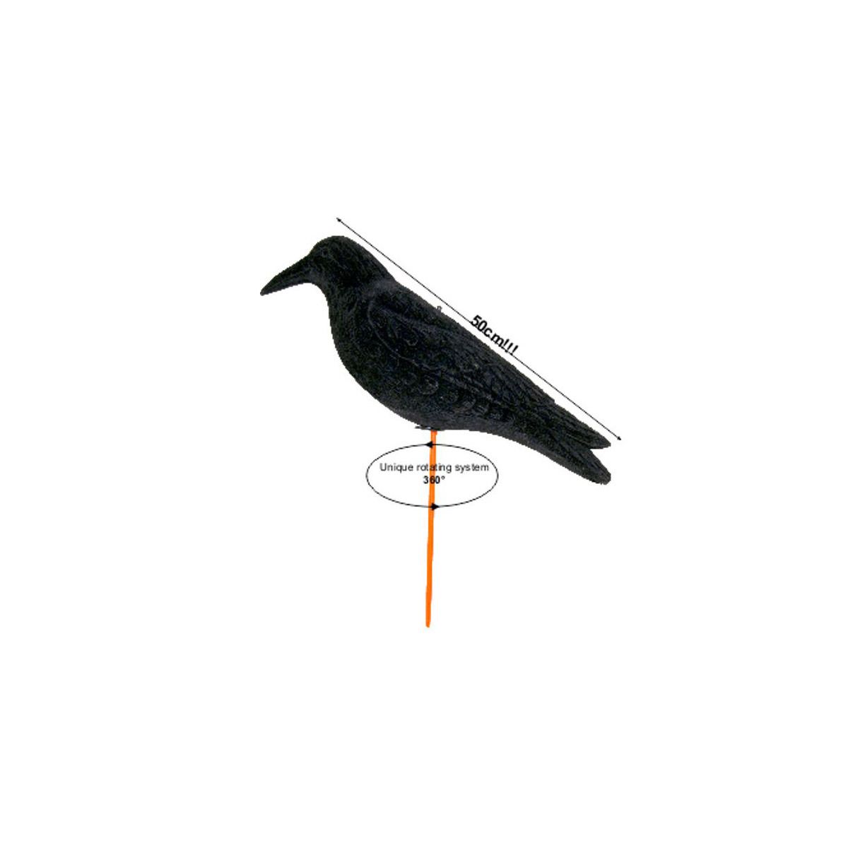 Lokvogel kraai magnum geflockt "Waggle" 50cm per stuk