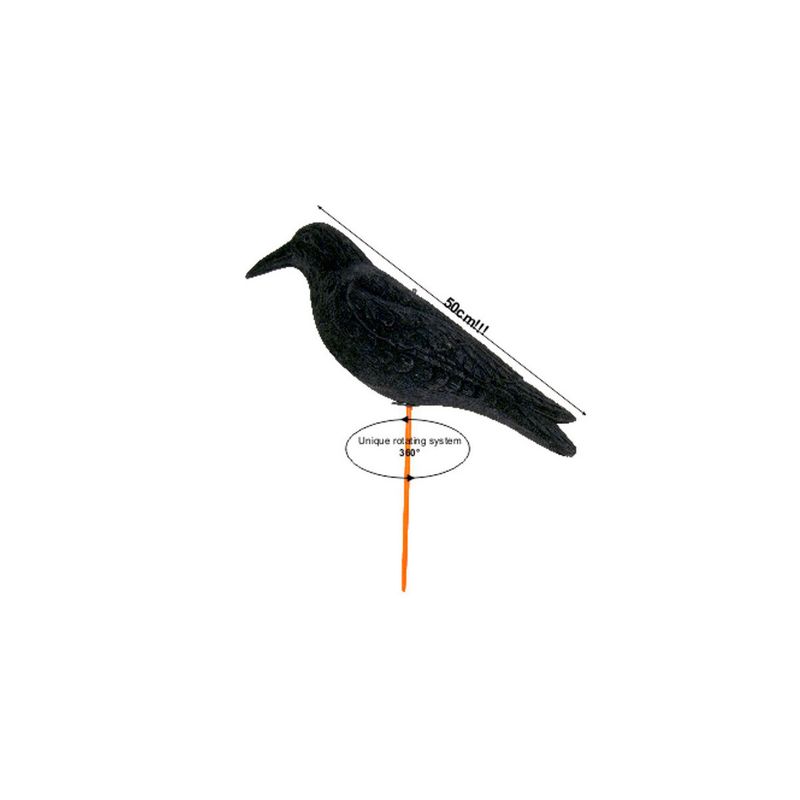 Lokvogel kraai magnum geflockt "Waggle" 50cm per stuk