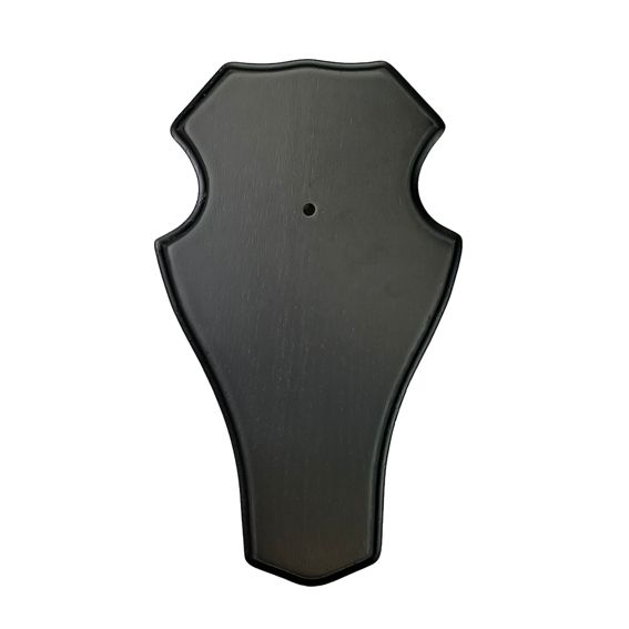 Gewei/ reeplank BUDGET eiken bruin maat 22x13x1,8cm incl. dubbele kaakuitsparing rond per stuk