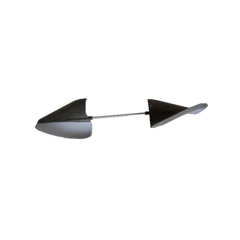 Spinwing geflockte vleugels+as grijs/wit