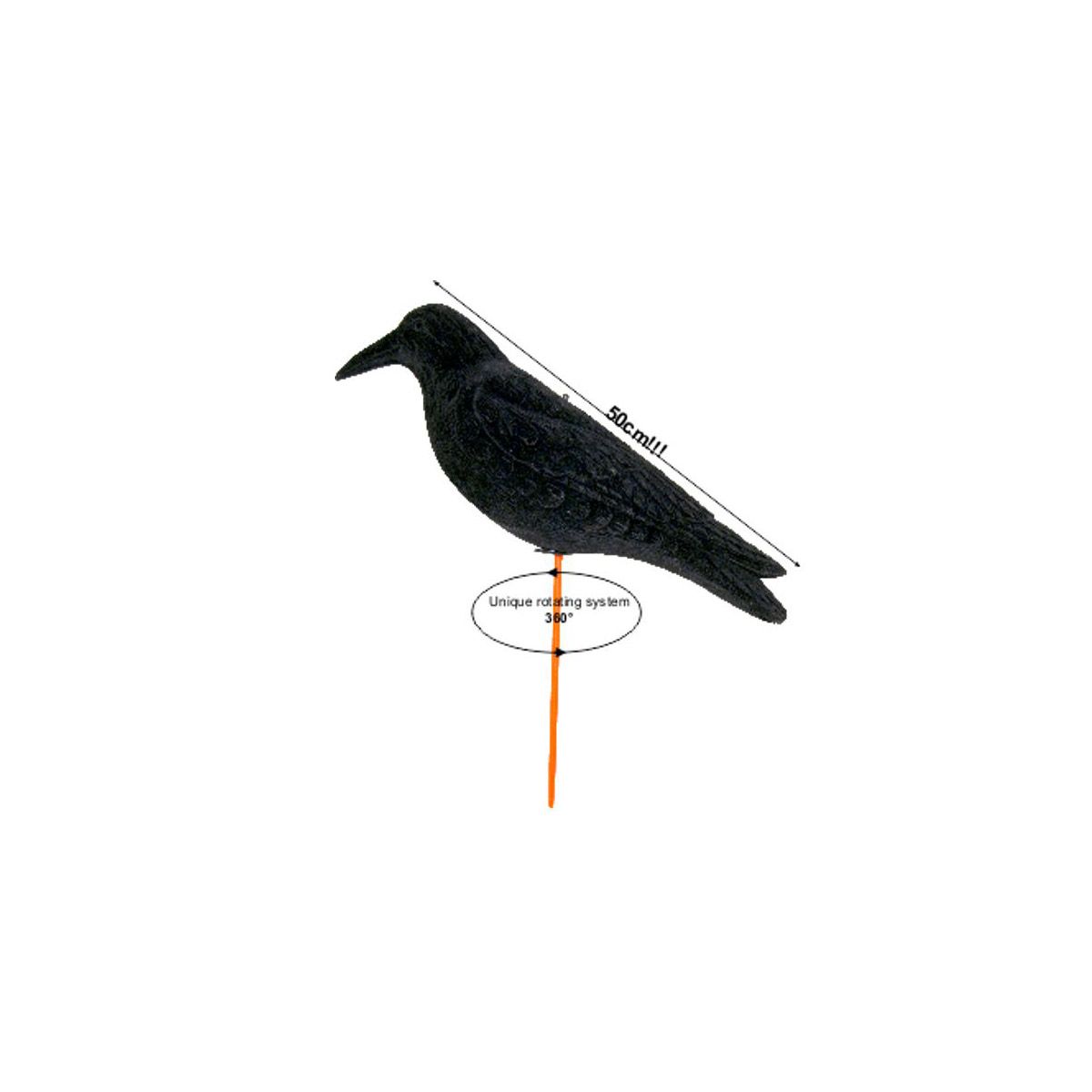 Lokvogel kraai magnum geflockt "Waggle" 50cm per 12 stuks