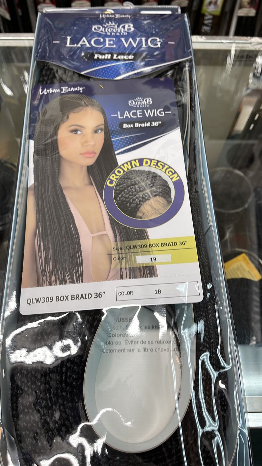 queen b lace box braid wig