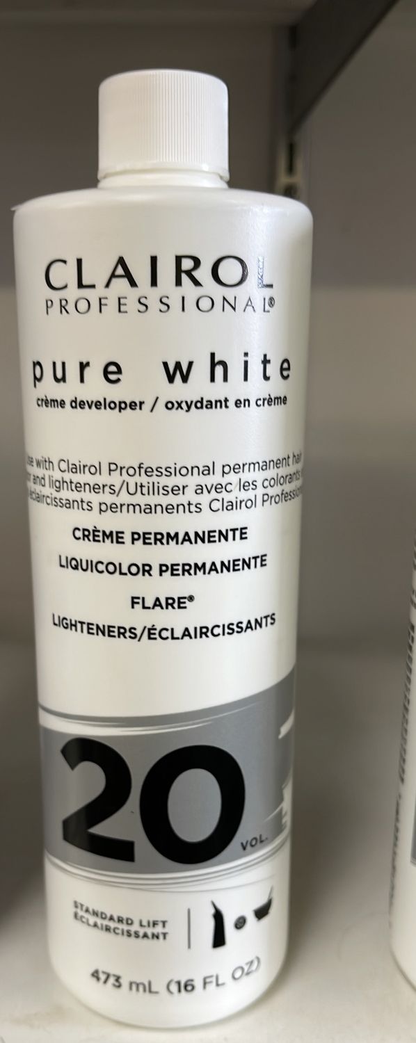 Clairol professional pure white 20 vol