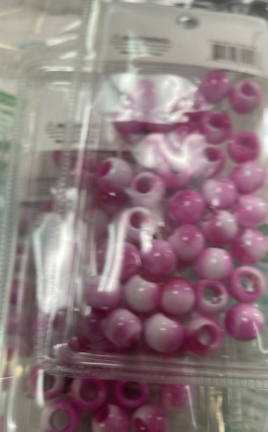 Pink and White beeds