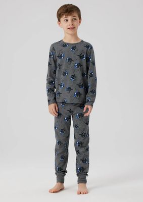 Pyama Skull Name It nkmnightset dark grey skull