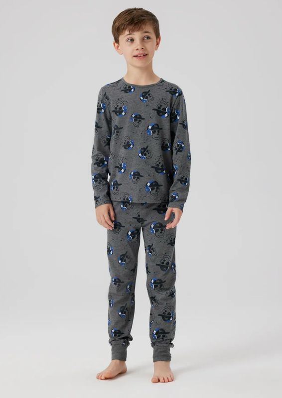 Pyama Skull Name It nkmnightset dark grey skull