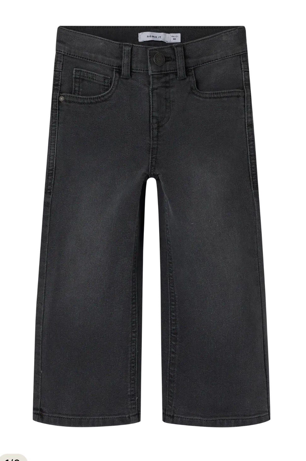 NAME IT mini girls NMFROSE WIDE JEANS Dark Grey Denim