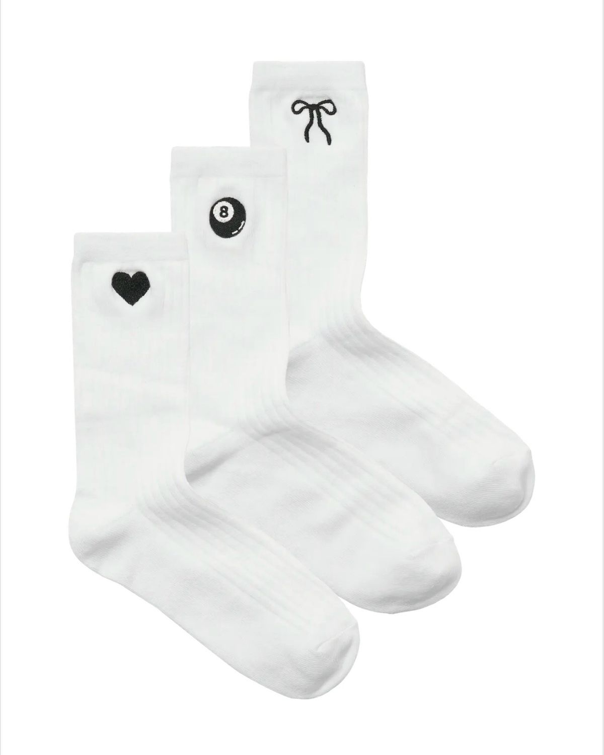JXREESE Embroidery SOCK 3-pack