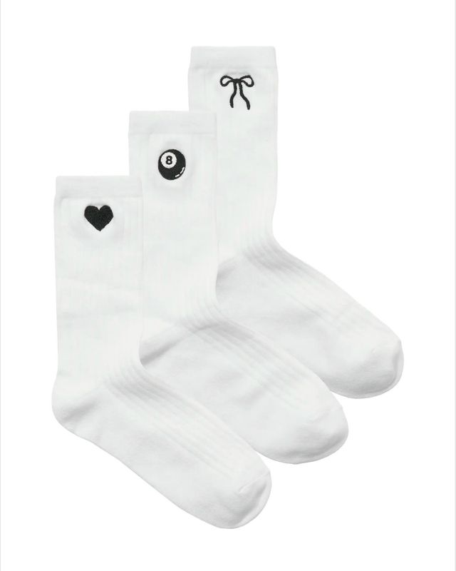 JXREESE Embroidery SOCK 3-pack