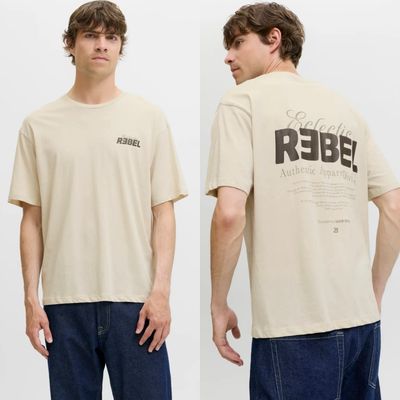JJEBJIM TEE SS JJREBEL T-shirt Relaxed fit