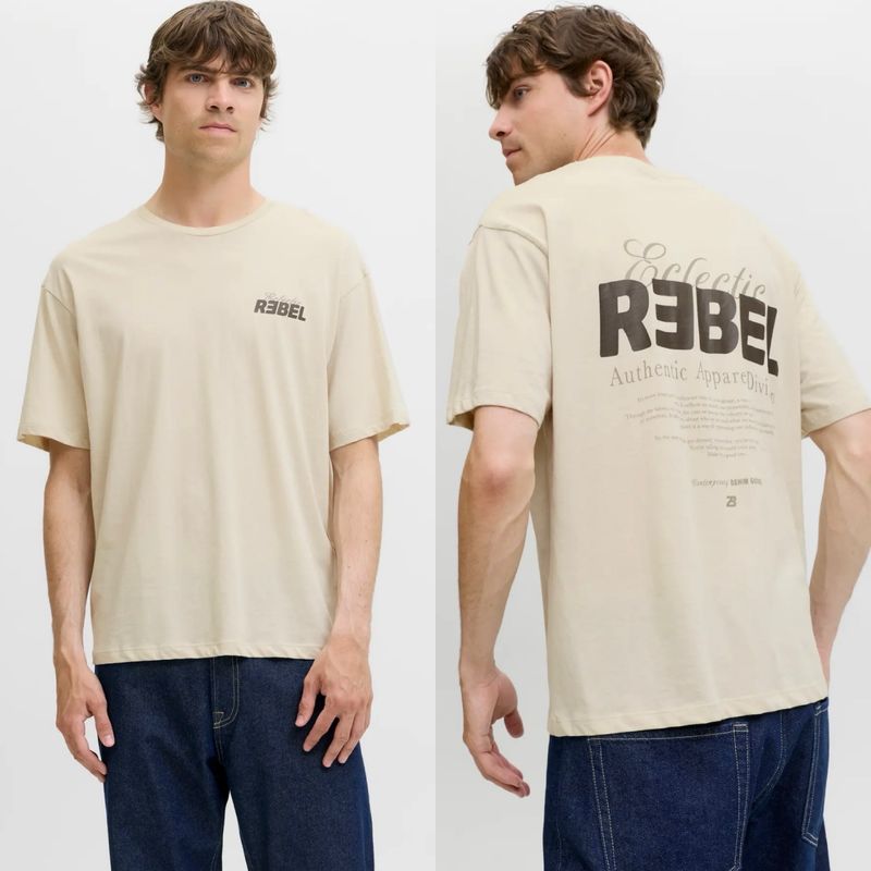 JJEBJIM TEE SS JJREBEL T-shirt Relaxed fit