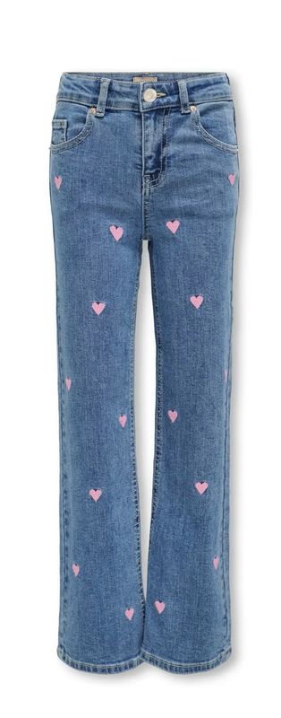 KOGJUICY WIDE LEG HEART EMB JEANS NOOS