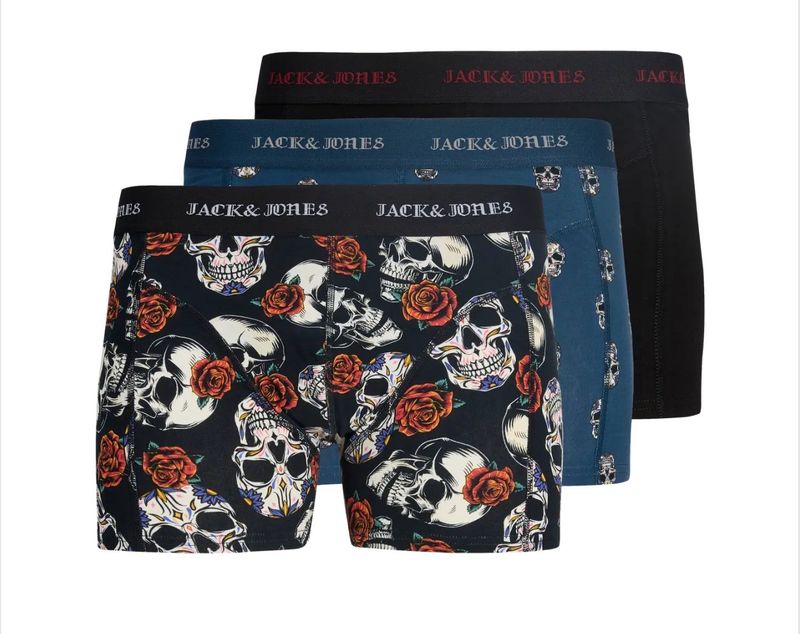 Jacmurphy Skull 💀 trunks 3-pack boxershorts JACK &amp; JONES JUNIOR