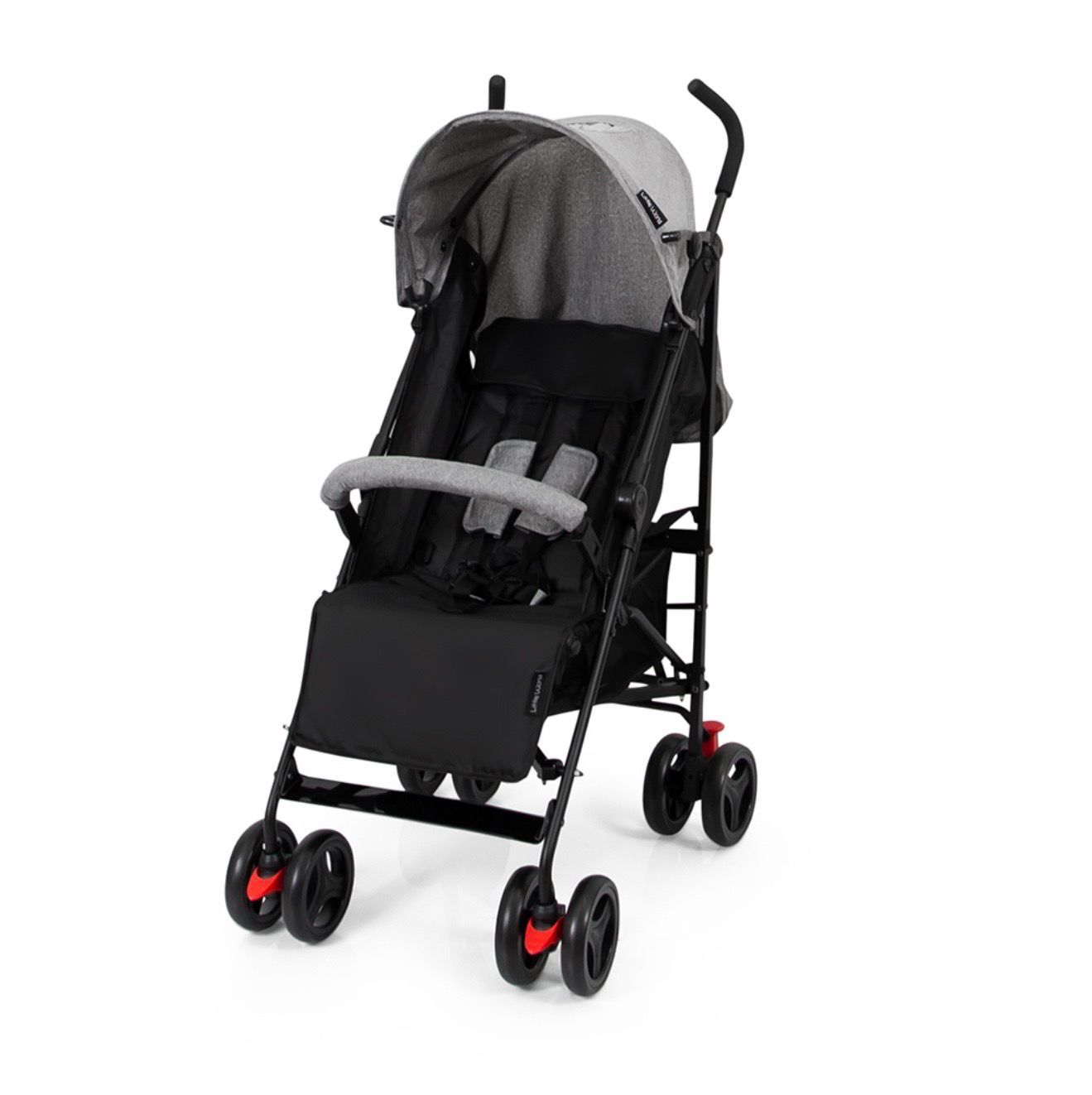 5-standen plooibuggy Banini Little World grijs/zwart
