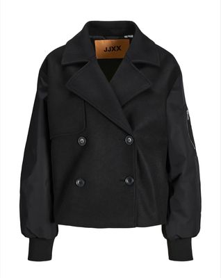 JXHARPER MIX BIKER JACKET BLACK JJXX