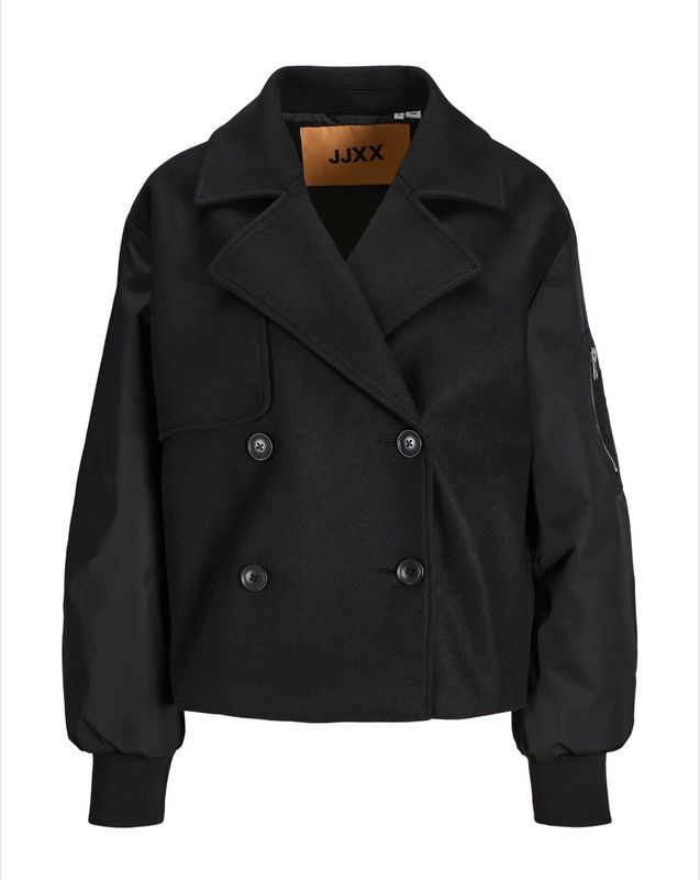 JXHARPER MIX BIKER JACKET BLACK JJXX