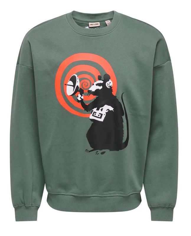 ONSBANKSY VTG CREW NECK VD