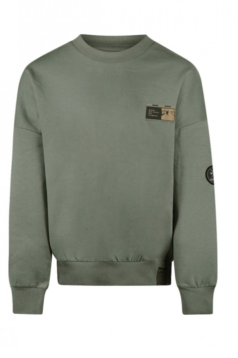 No Way Monday Sweater – Kaki met Backprint