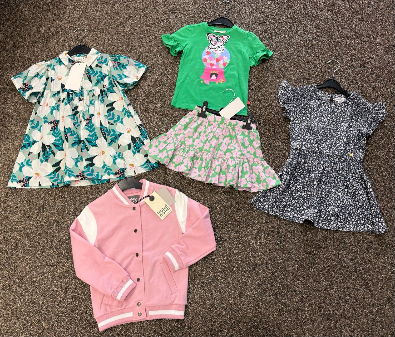VOORDEELPAKKET 3 MEISJES maat 104 – 5 STUKS VOOR €29,99 🌸 Merken: Name It, Someone &amp; Koko Noko 🌸