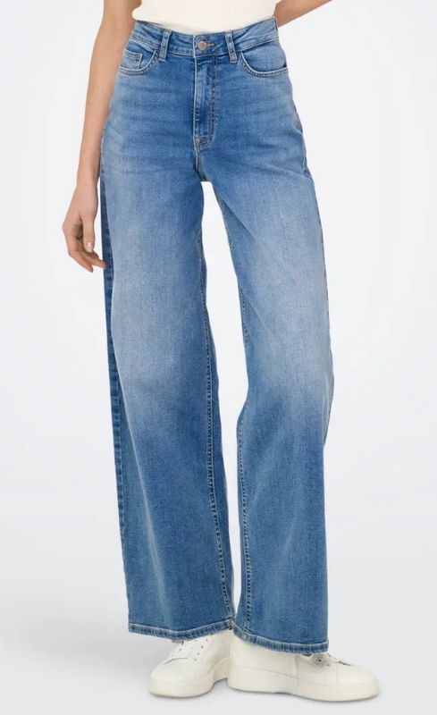 JDY Jeans JDYFELINA-FINA HW WIDE MED BLUE DNM NOOS
