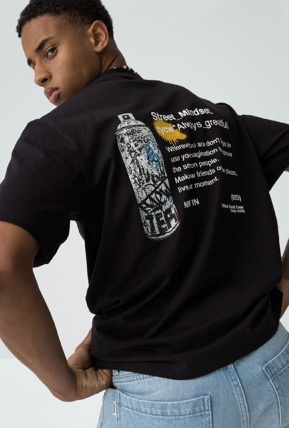 T-shirt Max zwart Tiffosi met backprint