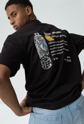 T-shirt Max zwart Tiffosi met backprint