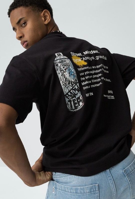 T-shirt Max zwart Tiffosi met backprint