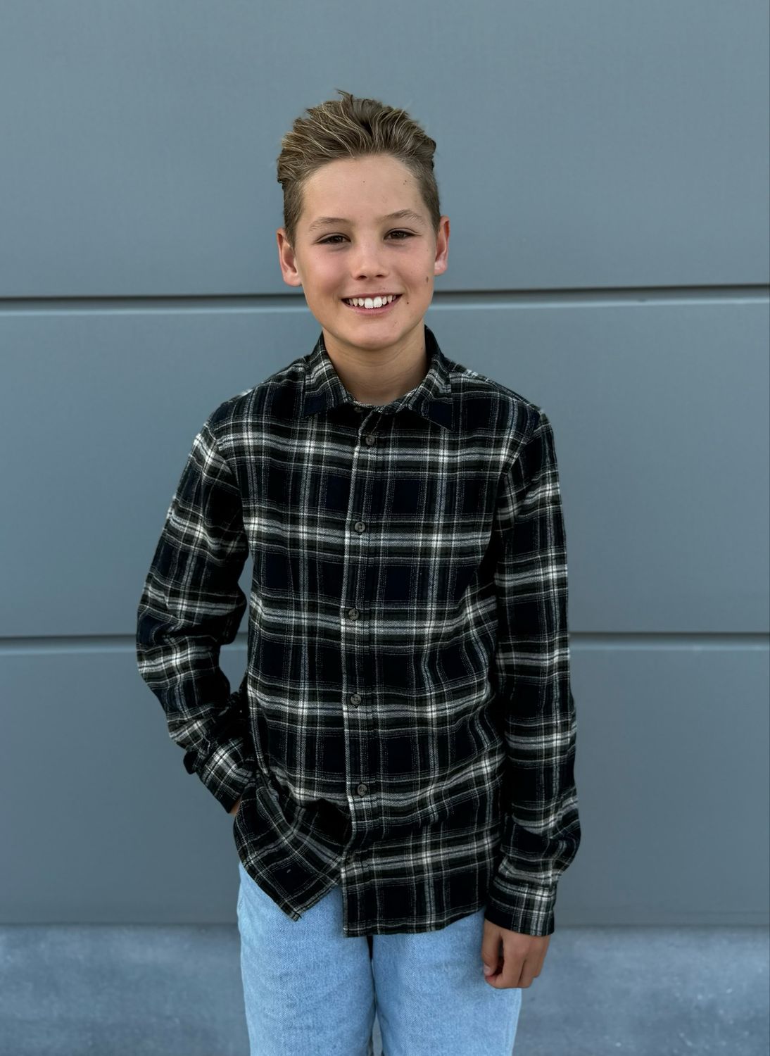 JACK &amp; JONES Junior hemd ruit JJJOSHUA