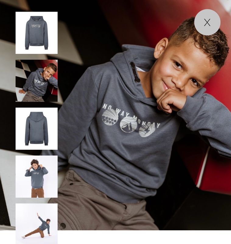 Hoody No way monday mid blue